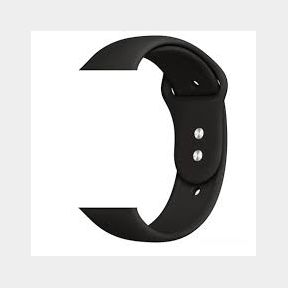 Black Silicon Strap for Apple Watch (38mm/40mm/41mm) - Compatible with all Apple Watch- 51748/10163 SN B2 (S11)