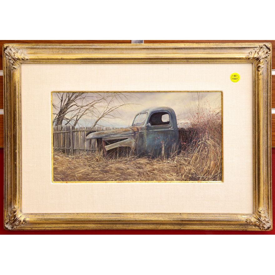 Travis Humphreys (ID) ''Worked to Death'' Oil on Masonite Framed 15''x20.5''