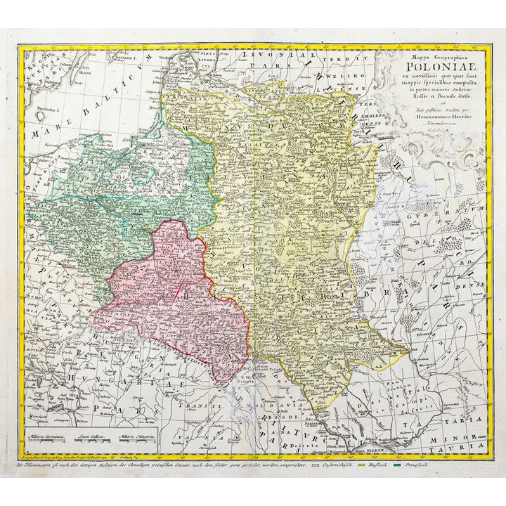Tobias Mayer | Mappa geographica Poloniae ex Novissimis…