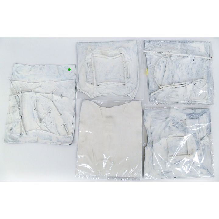 5pc Neil Meitzler ''White Applied Abstractions'' Oil and Found Objects