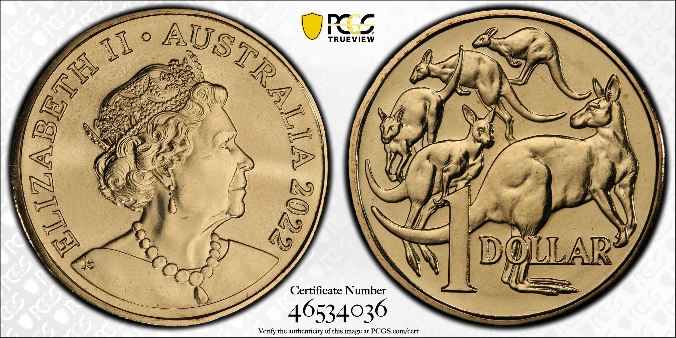 One Dollar, 2022, PCGS MS69