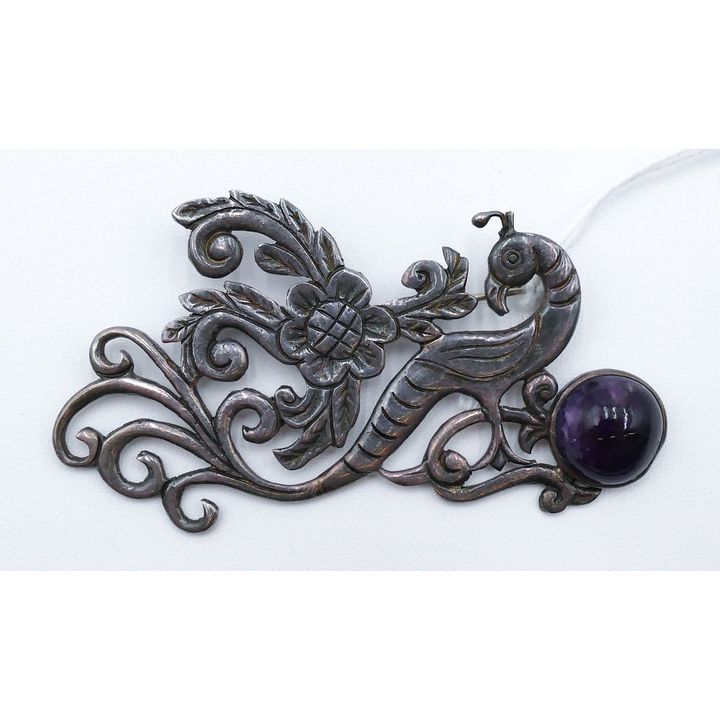 Spratling Style Mexican Sterling Bird Brooch 3'' - 26 Grams