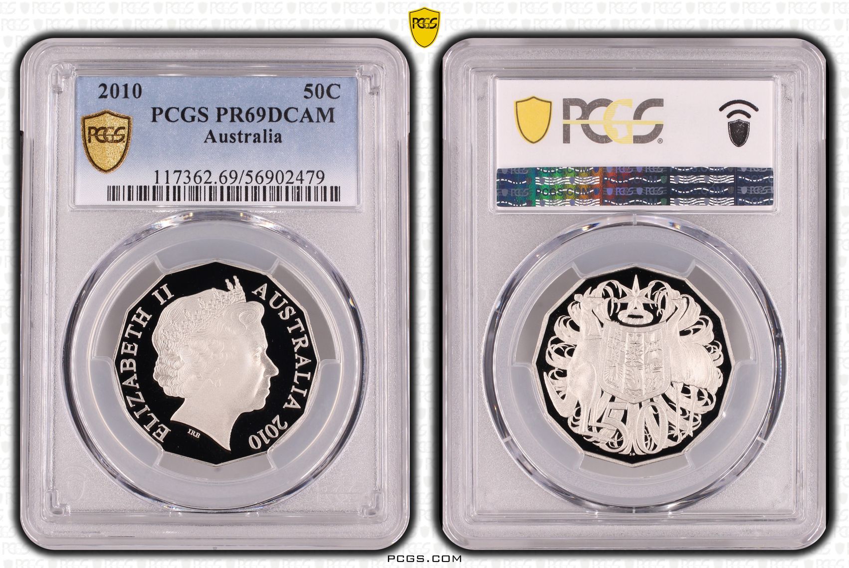 Fifty Cent, 2010, PCGS PR69DCAM