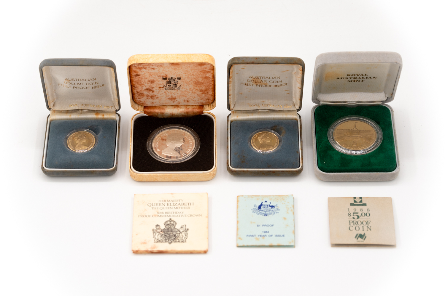 Elizabeth II, One Dollar - Five Dollars, 1973 - 1988,