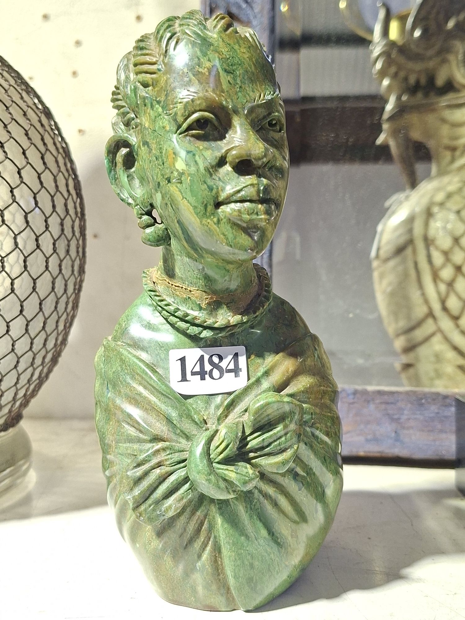 Verdite Carved Bust