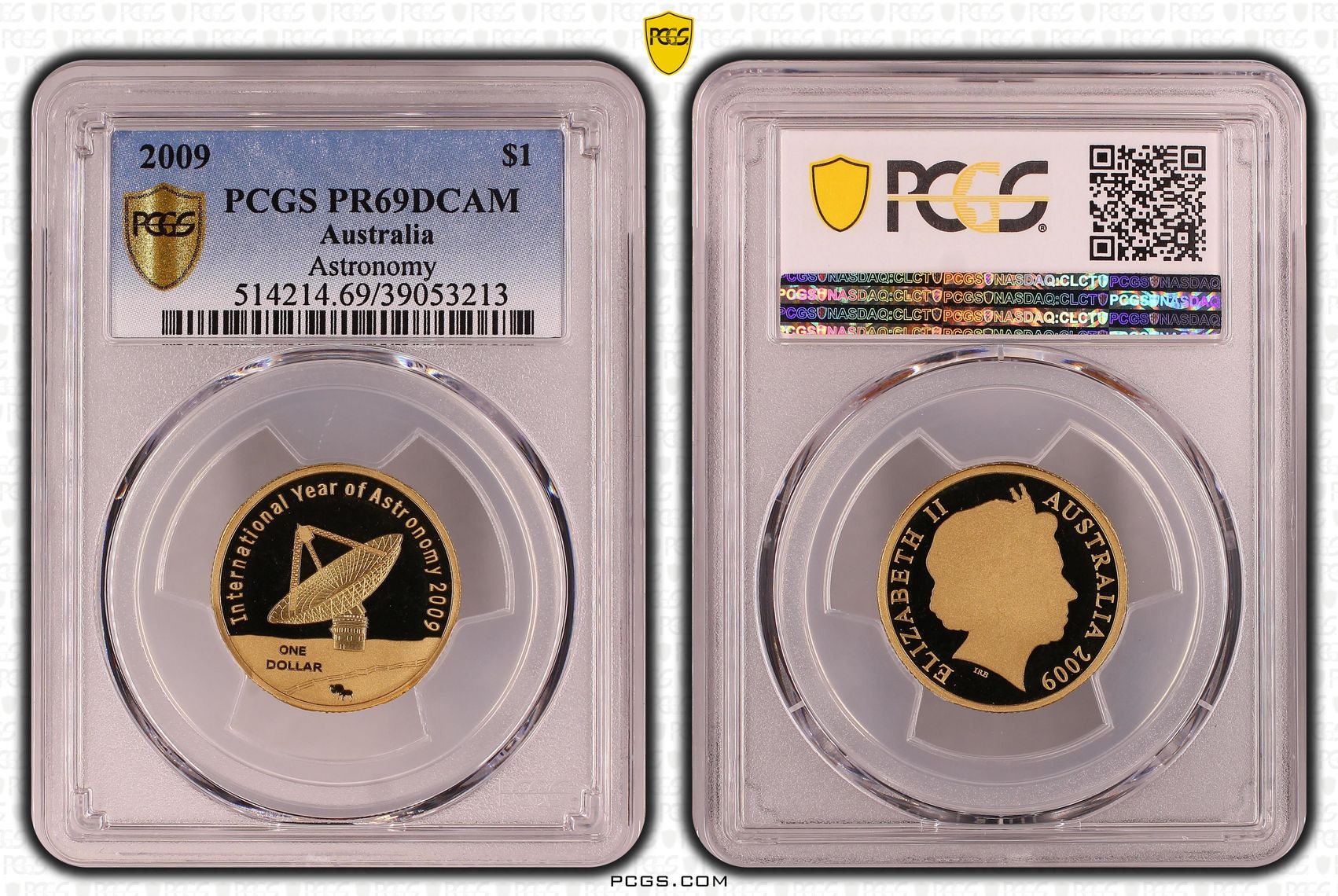 381 · 2009 Australia One Dollar, $1 Astronomy PCGS - PR69DCAM -213