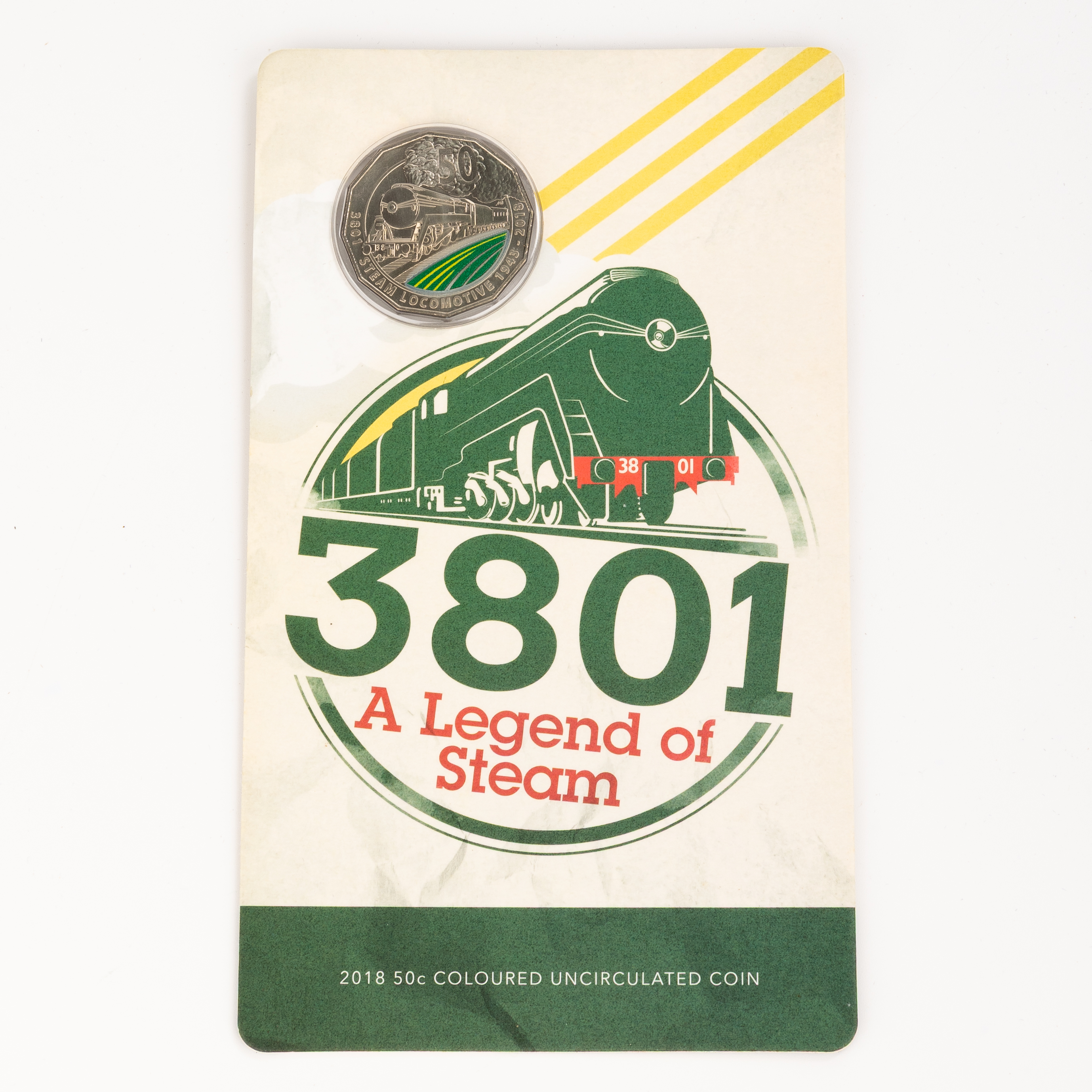 Elizabeth II, RAM - 3801 A Legend of Steam, Fifty Cents, 2018, UNC