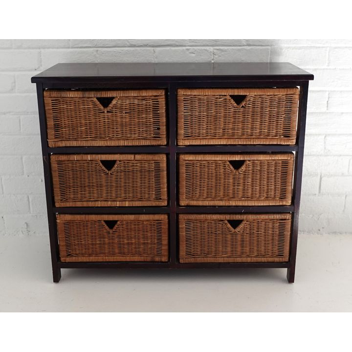 CHEST OF WICKER DRAWERS