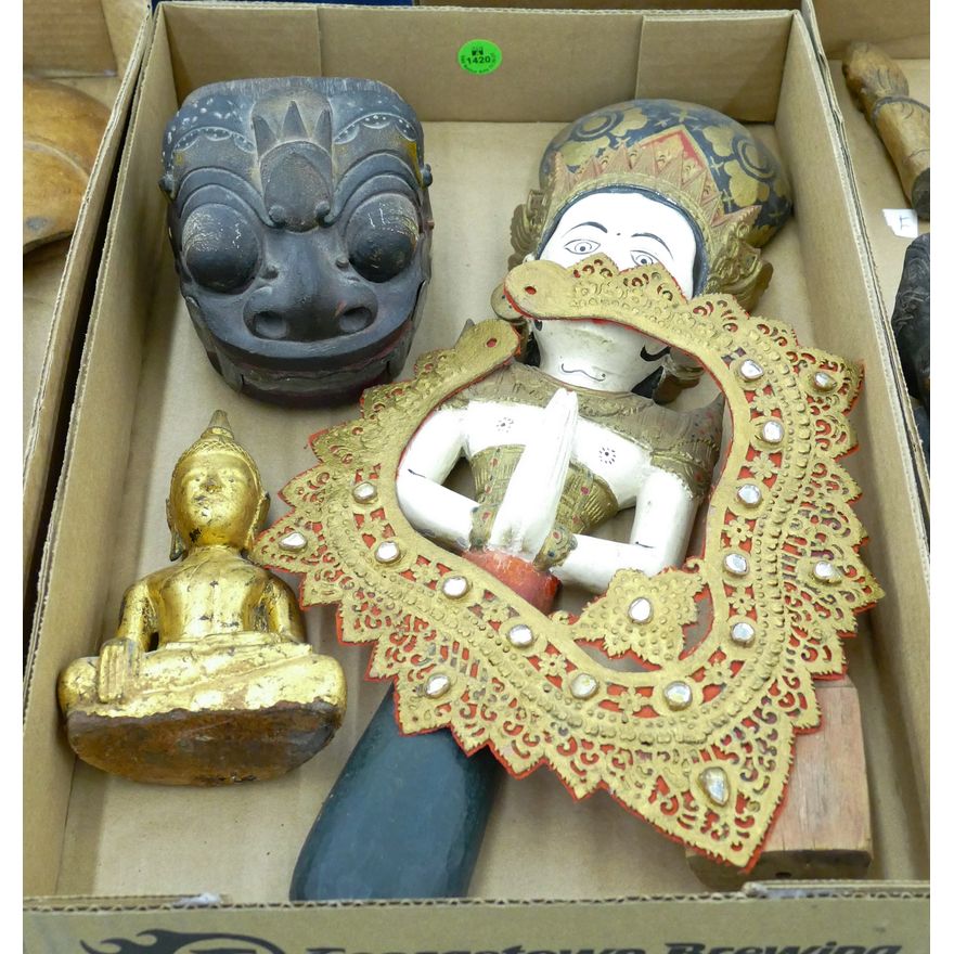 Box Indonesian Carvings and Buddhas