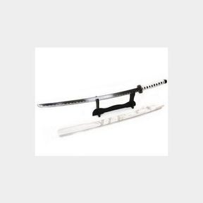 JAPANESE KATANA SINGLE TRADITIONALLY HAND FORGED CARBON STEEL BLADE (WHITE openbox) - 52055/26973