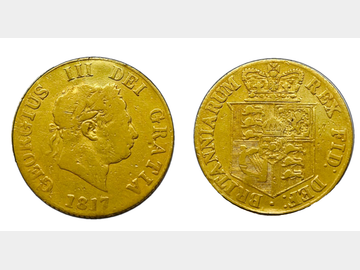 1817 KING GEORGE III GOLD HALF SOVEREIGN