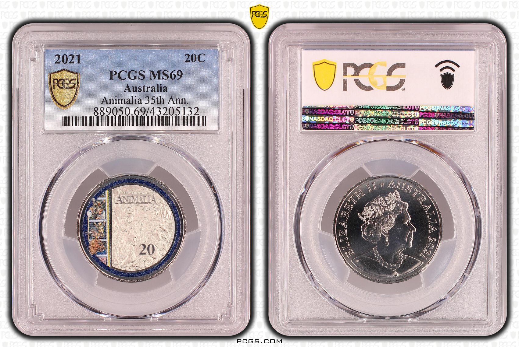 2021 Australia Twenty Cent, 20c Animalia 35th Ann. PCGS - MS69 -132