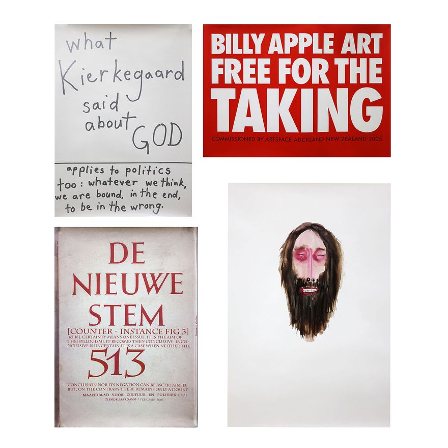 Free NZ Art - Four screenprinted posters by Billy Apple, John Reynolds, Francis Upritchard and et al.