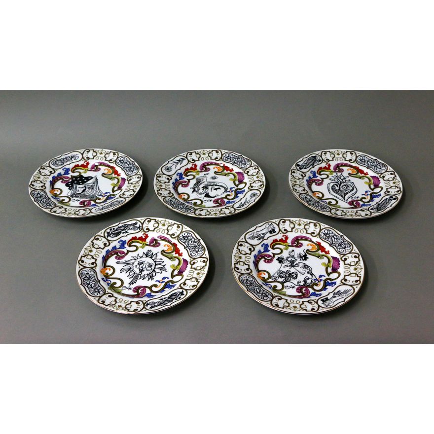 Christian Lacroix - Set of eight “Souvenir - Souvenir” plates