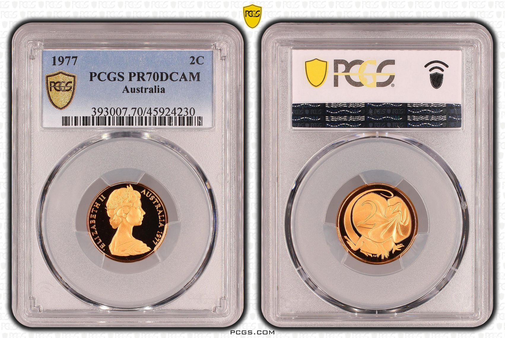 Elizabeth II, Two Cent, 1977, PCGS PR70DCAM