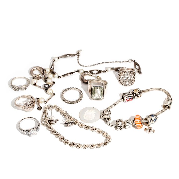 Mix Lot Of Silver Jewellery,