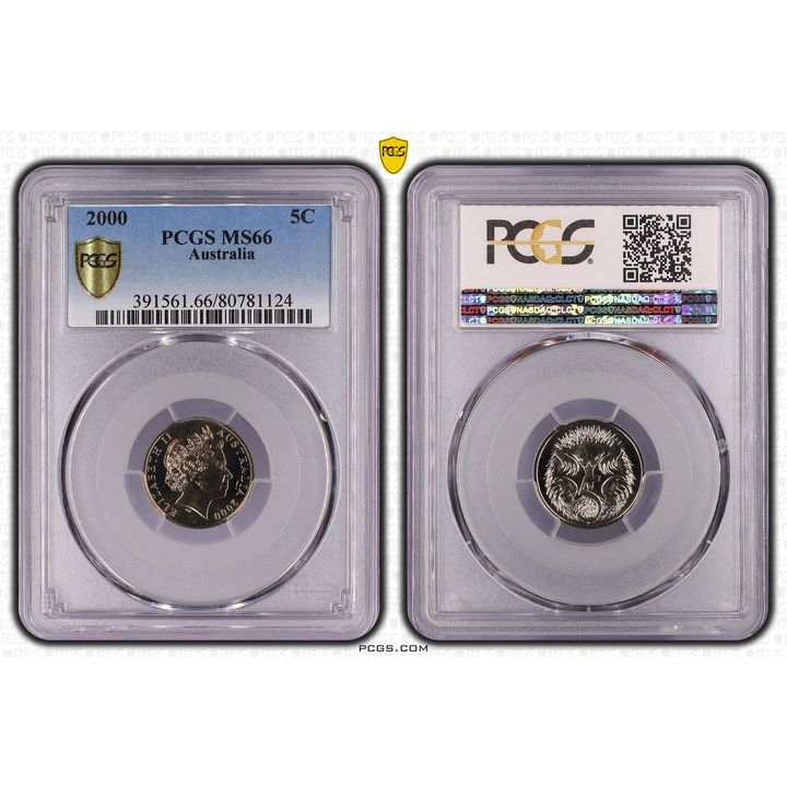 Elizabeth II, Five Cent, 2000, PCGS MS66
