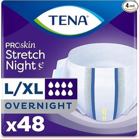 TENA PROSKIN STRETCH NIGHT BRIEF L/XL 48CT