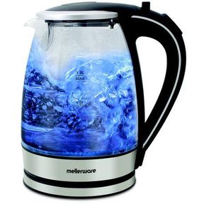 Mellerware Kettle 360 Degree Cordless Glass Silver 1.8L 2200W ''Azure'' - Used. switchlight not working