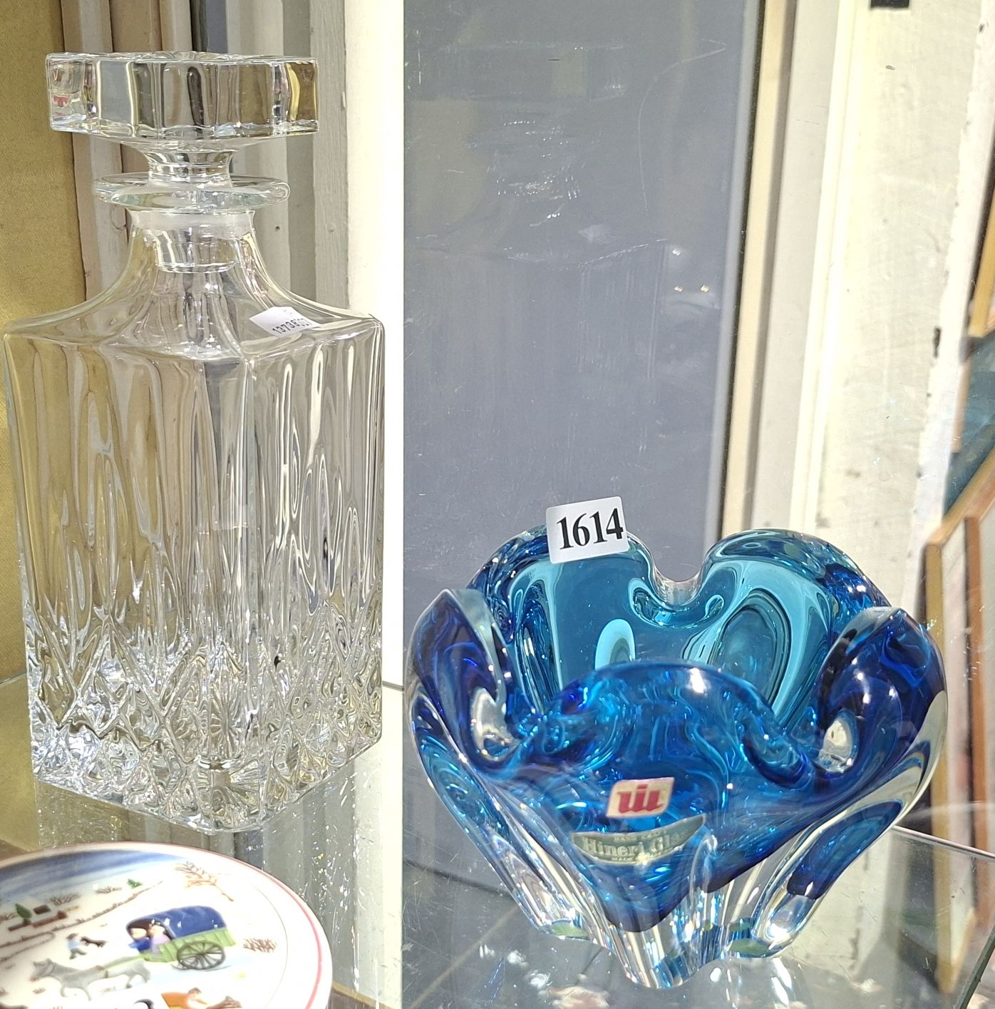 Crystal Decanter And Retro Vase