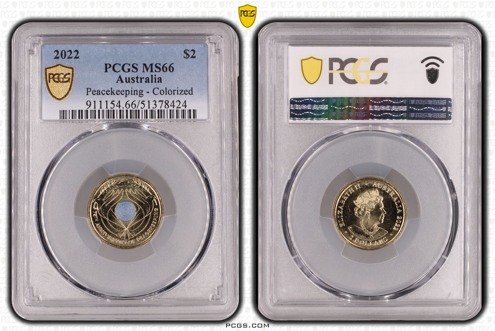 Peacekeeping - Colorized, Two Dollar, 2022, PCGS MS66