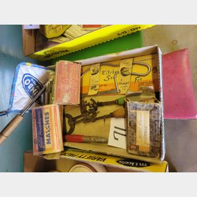 Vintage kitchen utensils and product containers