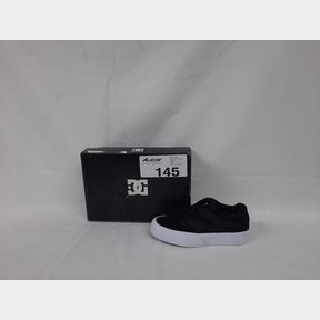 DC SHOES BOY S KALIS VULC SHOES - BLACK/WHITE - UK JUNIOR 10 -