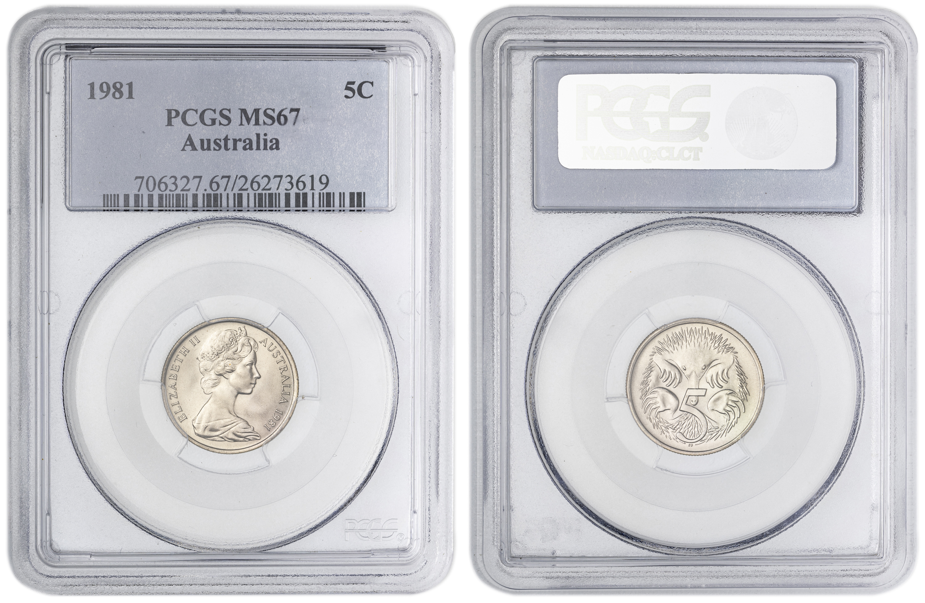 Five Cent, 1981, PCGS MS67