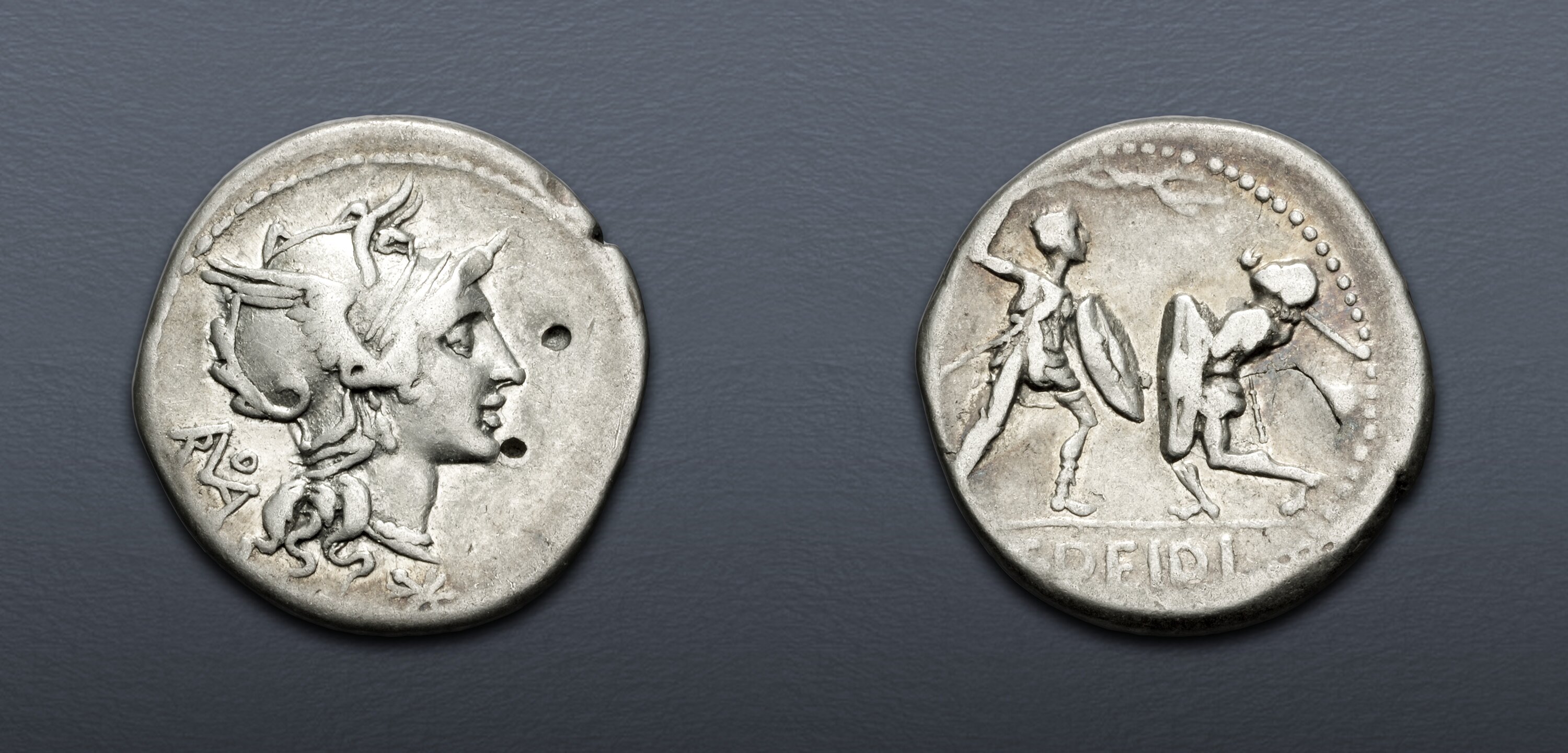 T. Didius. 113-112 BC. AR Denarius (19mm, 3.89 g, 6h). Rome mint. Near ...
