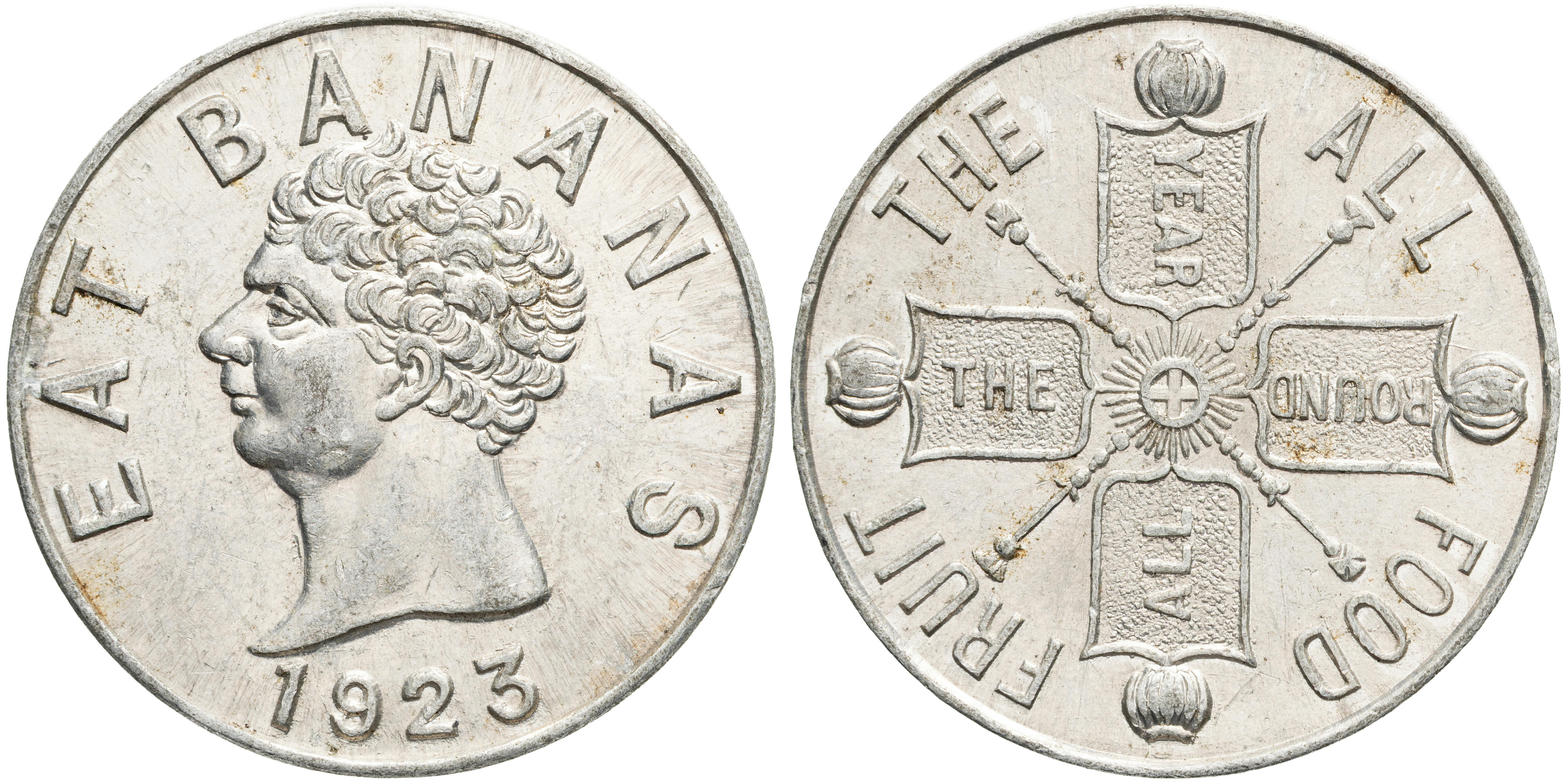 Great Britain, Elders & Fyffes - Eat Bananas Medallion, 1923, UNC