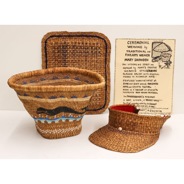 3pc Mary Snowden ''Ceremonial Weaving'' Cedar Bark