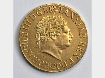 1820 GEORGE III OPEN 2 VARIETY GOLD SOVEREIGN (EX-MOUNT)