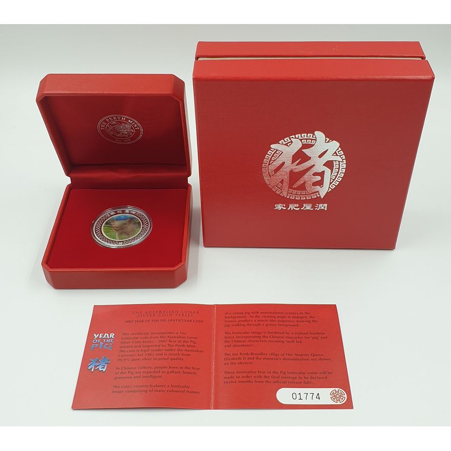 Lunar Pig 1oz. Silver Proof Coin