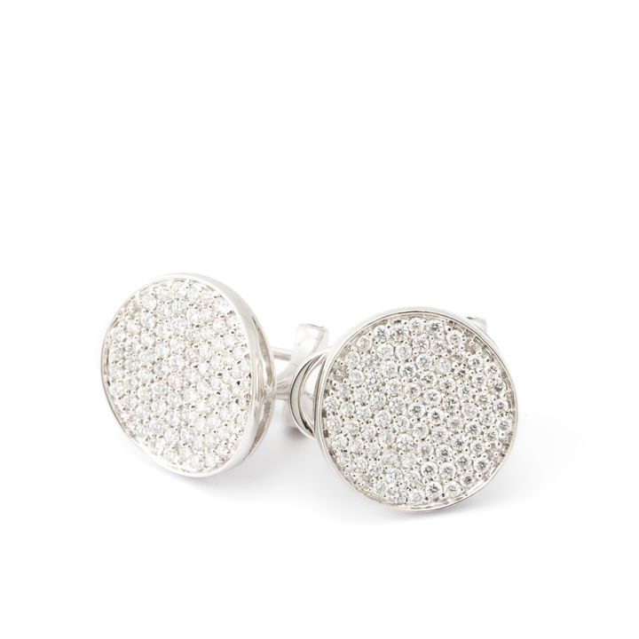 0.50 Carat Diamond Cluster 18ct Gold Earrings