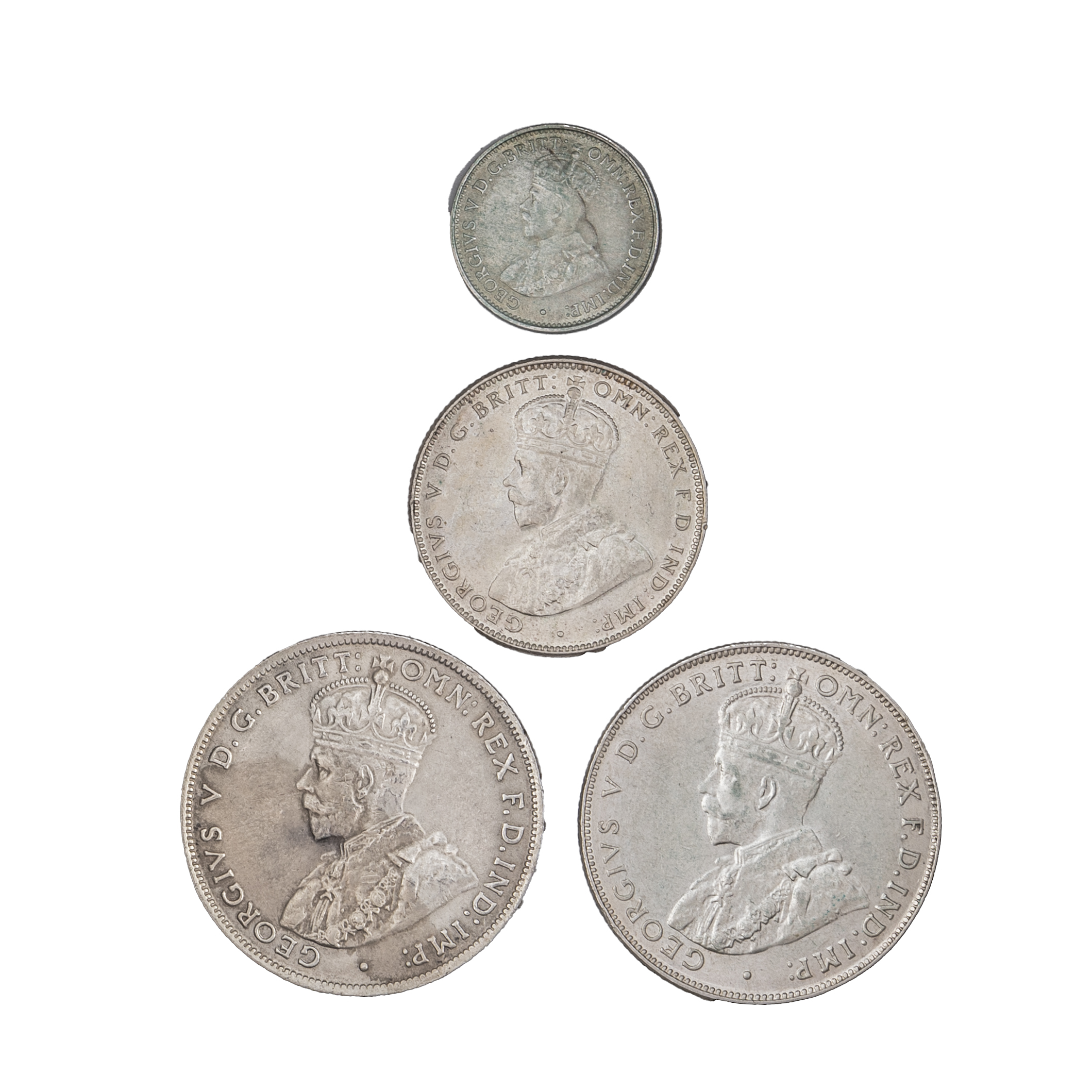 George V, Threepence - Florin, 1928 - 1936, gEF - UNC