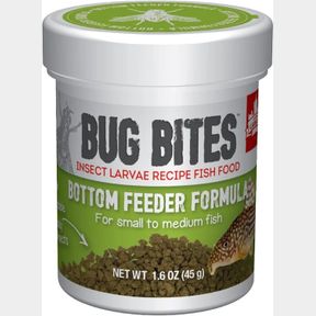 1.6 OUNCE (PACK OF 1) FLUVAL BUG BITES BOTTOM FEEDER FISH FOOD, GRANULES FOR SMALL TO MEDIUM SIZED FISH, 1.60 OZ., A6586