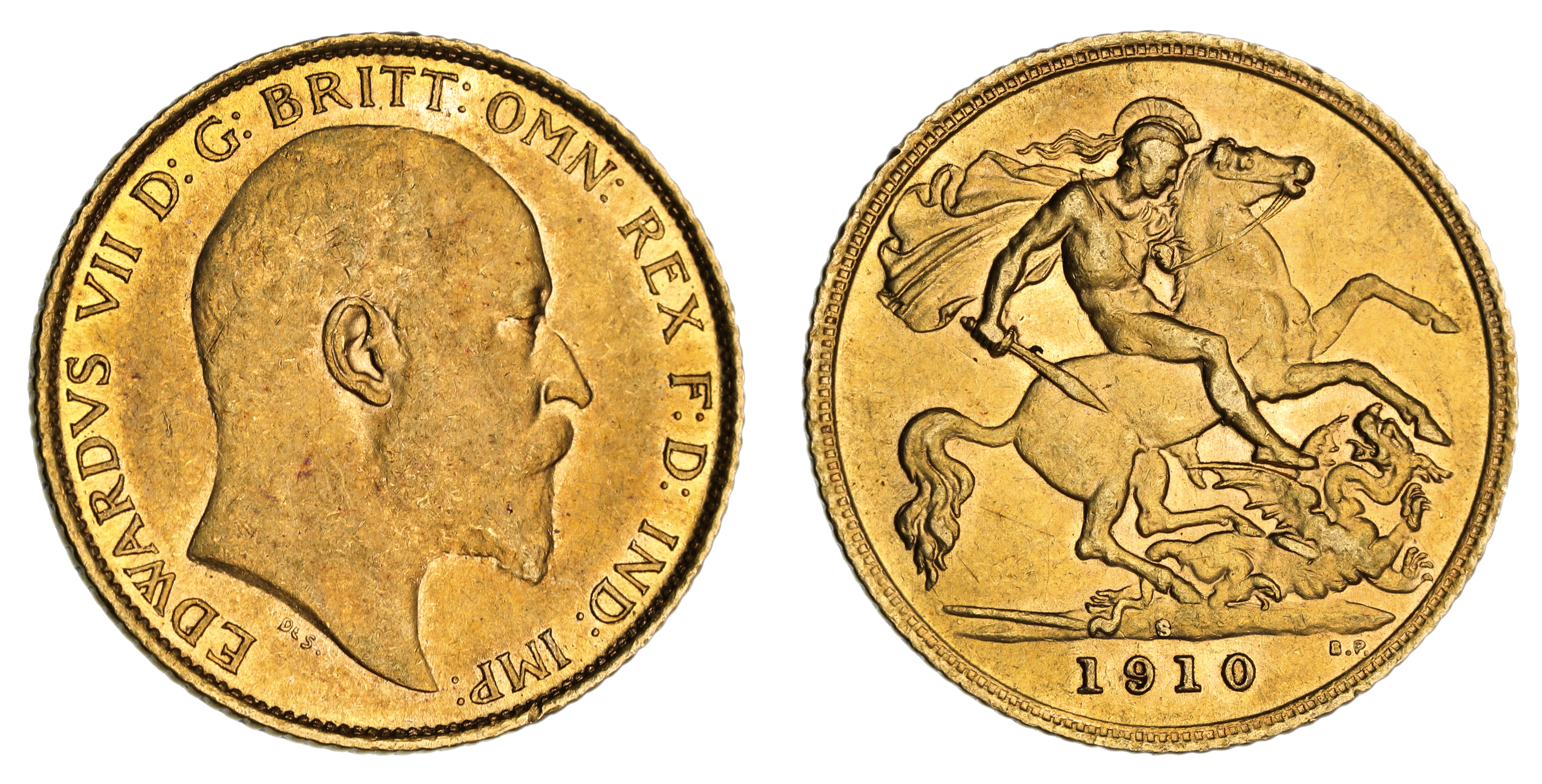 Edward VII, St. George Reverse - Sydney Mint, Half Sovereign, 1910, gEF