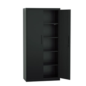 Steel Swing Door Inner Handle Filing Cabinet Storage Cupboard Black |