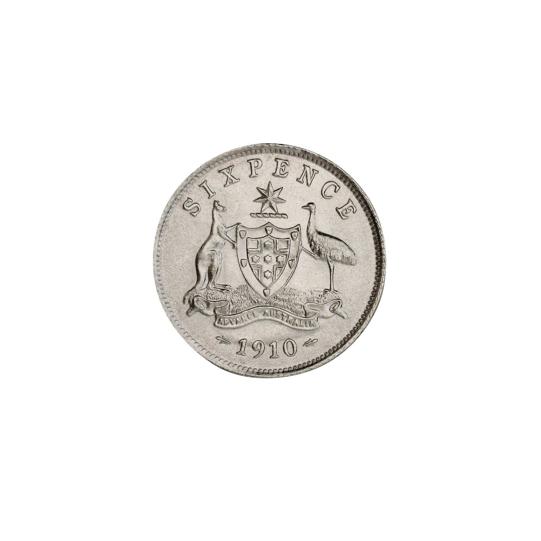 Edward VII, Sixpence, 1910, gEF