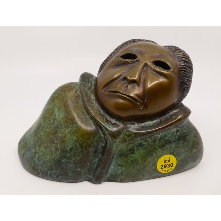 Sharon Spencer Eskimo Woman Bronze Clad S/N Sculpture- 5x7.5''
