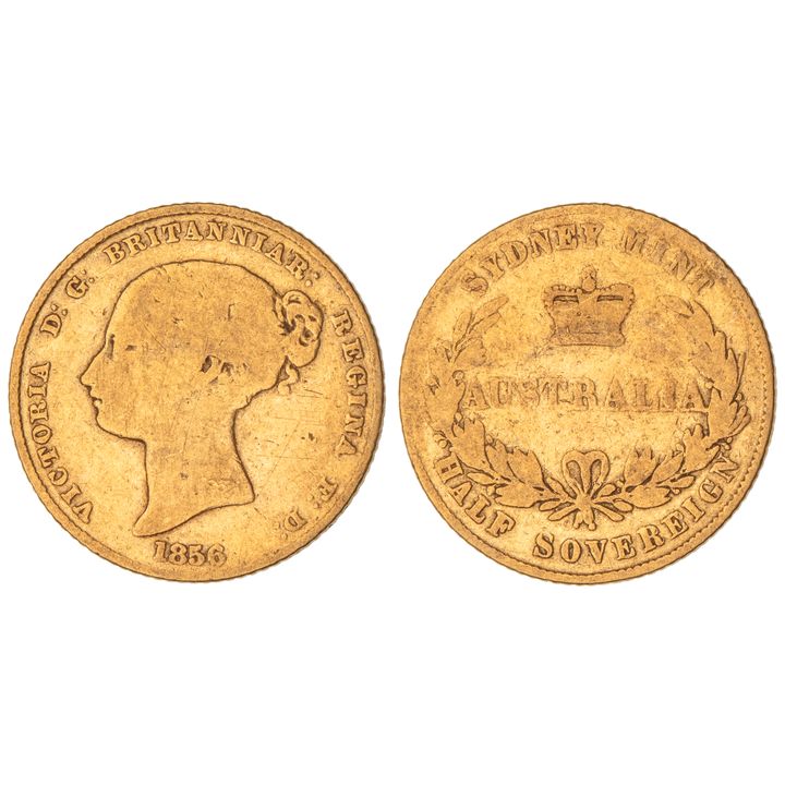 Victoria, Half Sovereign, 1856, VG