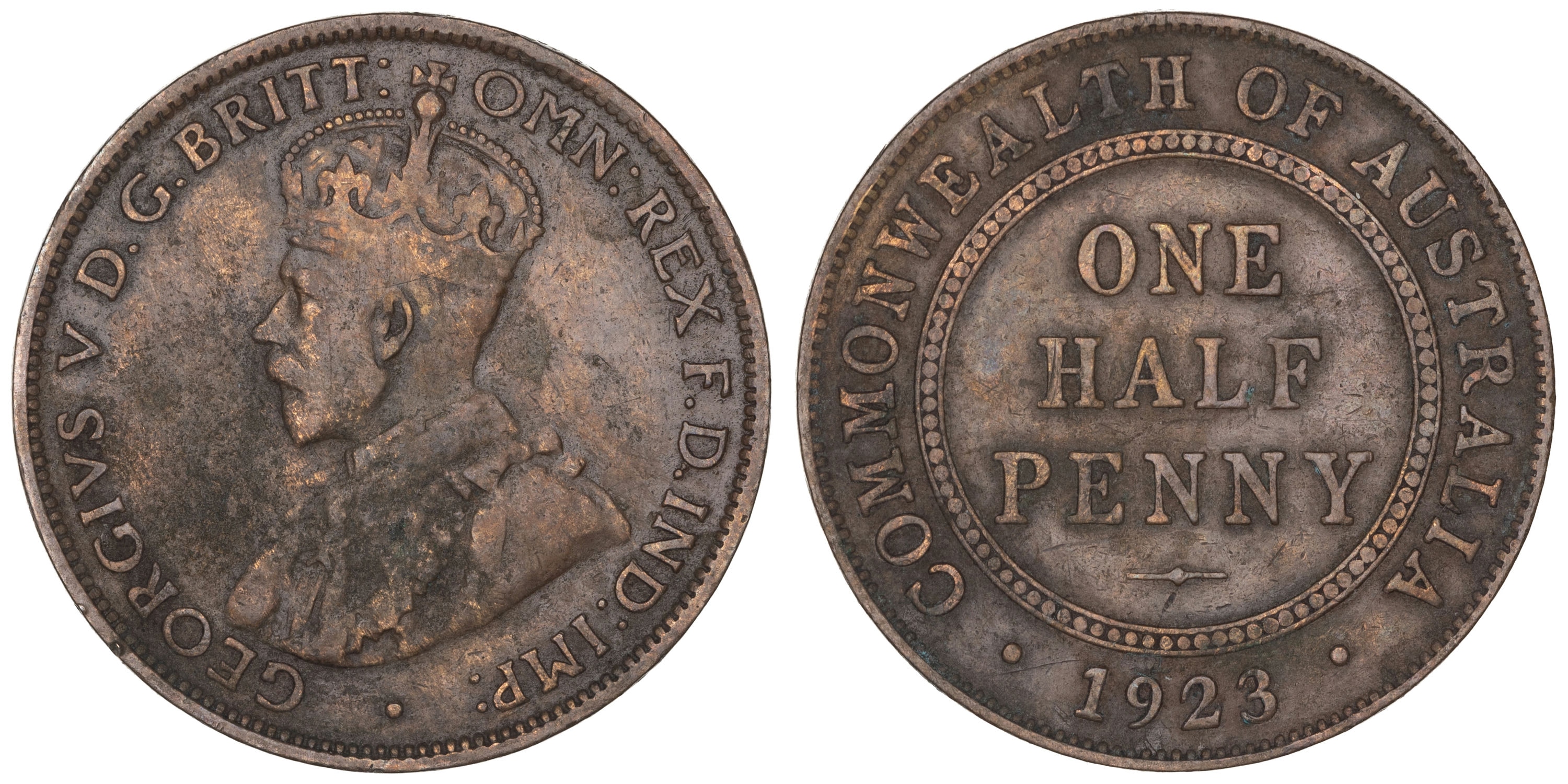 George V, Halfpenny, 1923, VG