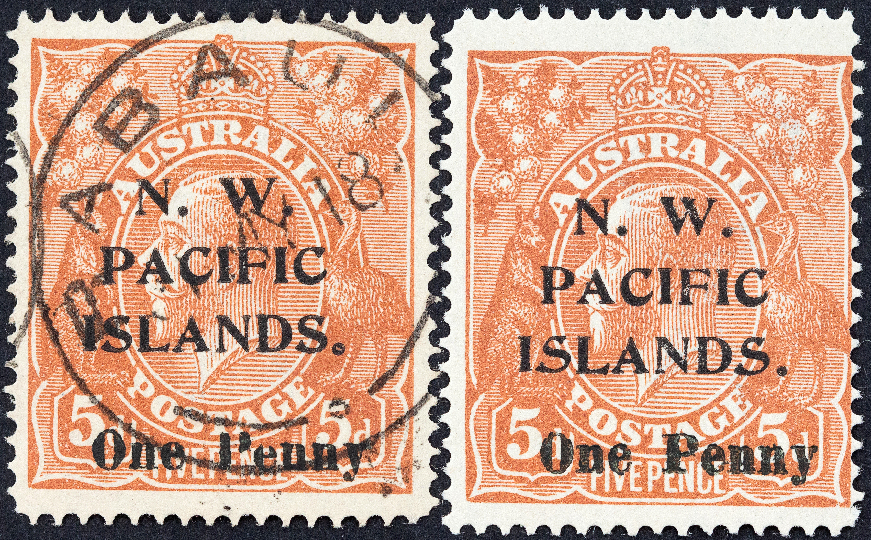 New Guinea, NWPI Overprints, 1918, Fine