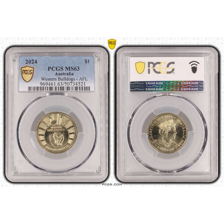 Western Bulldogs - AFL, One Dollar, 2024, PCGS MS63