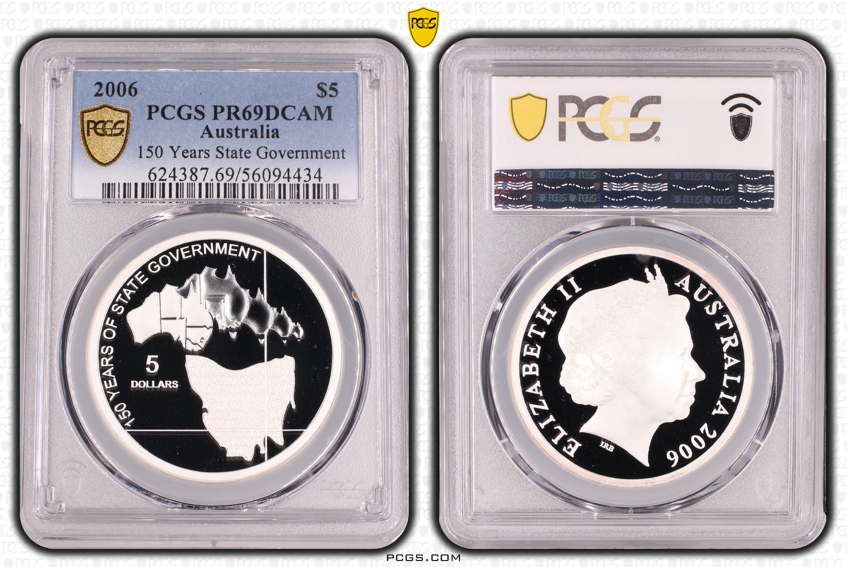 150 Years State Government, Five Dollar, 2006, PCGS PR69DCAM