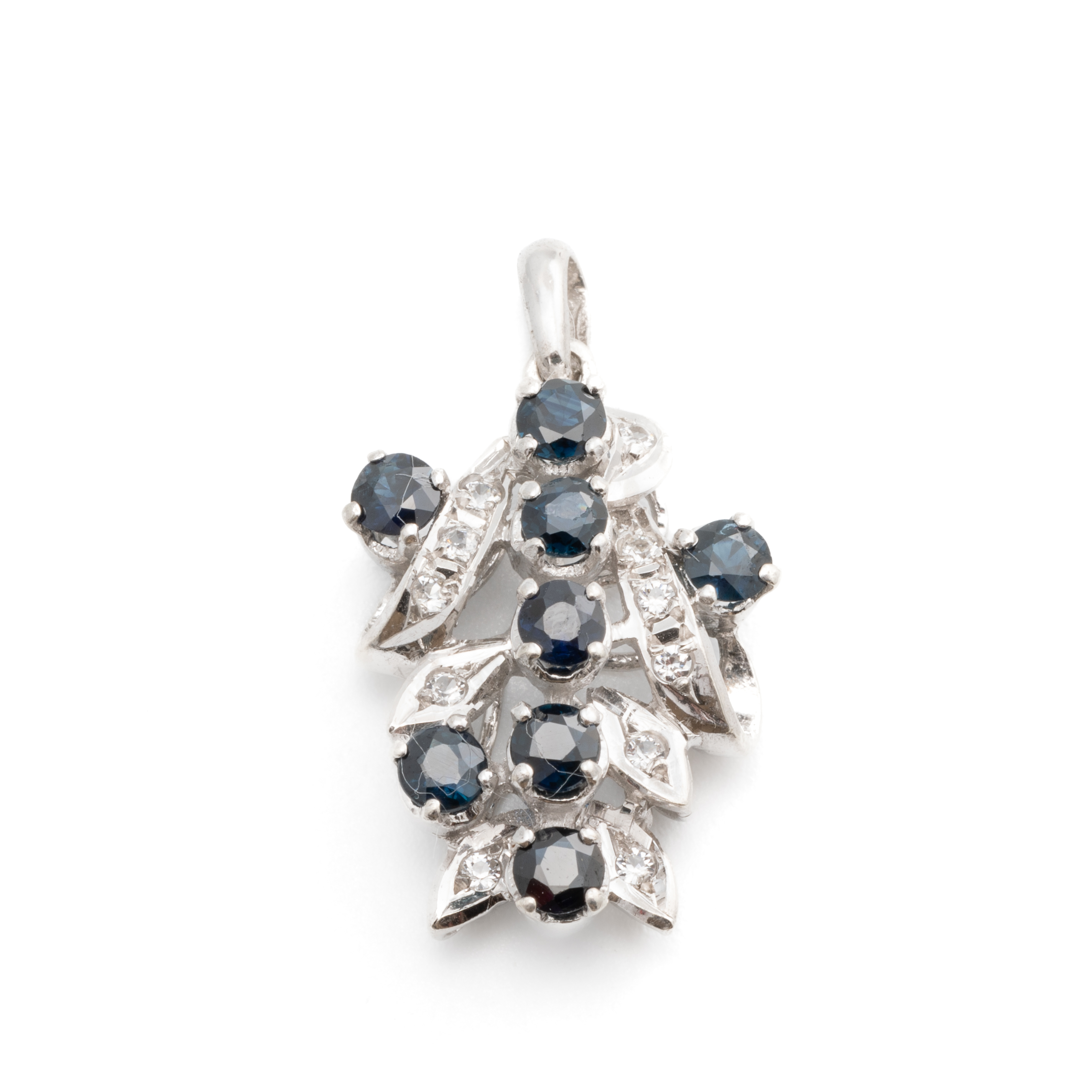 321 · Blue Sapphire Silver Pendant
