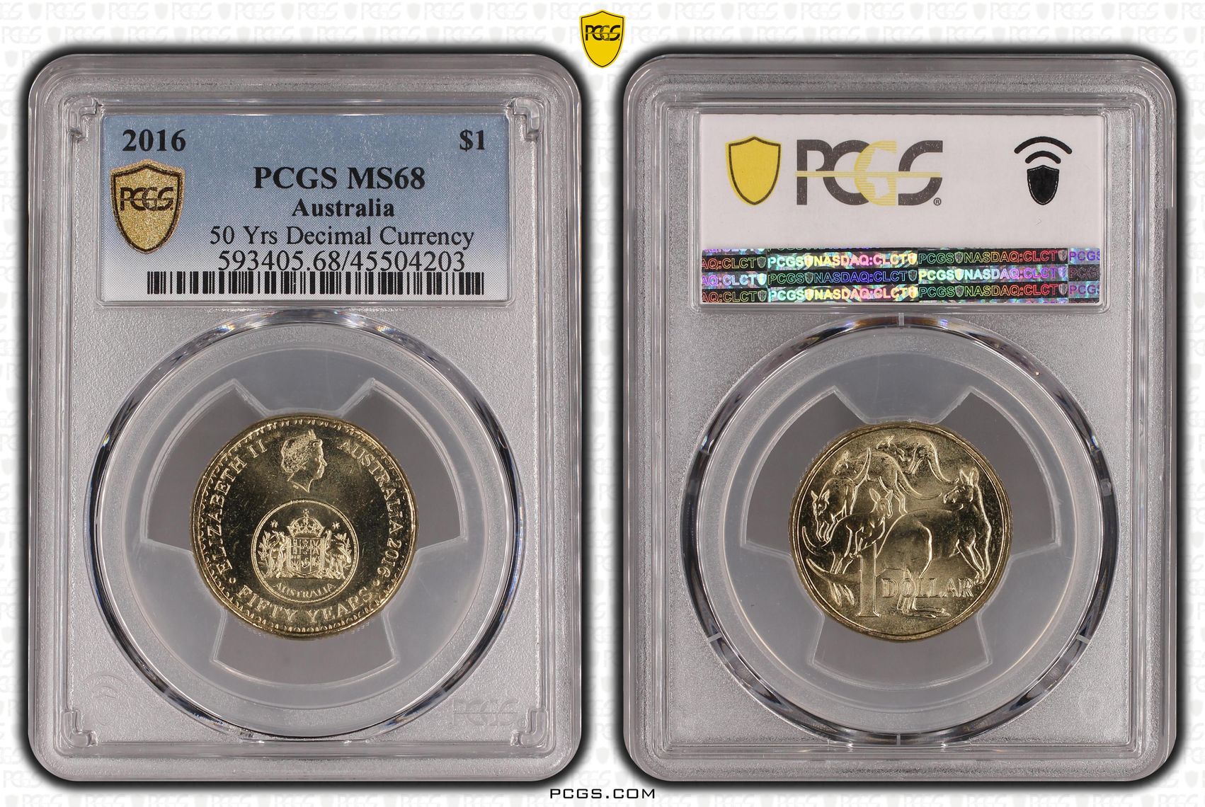 50 Yrs Decimal Currency , One Dollar, 2016, PCGS MS68