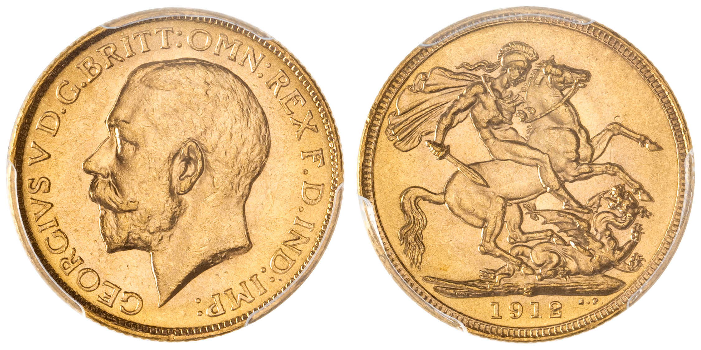 George V, Sovereign, 1912-S, PCGS MS 62