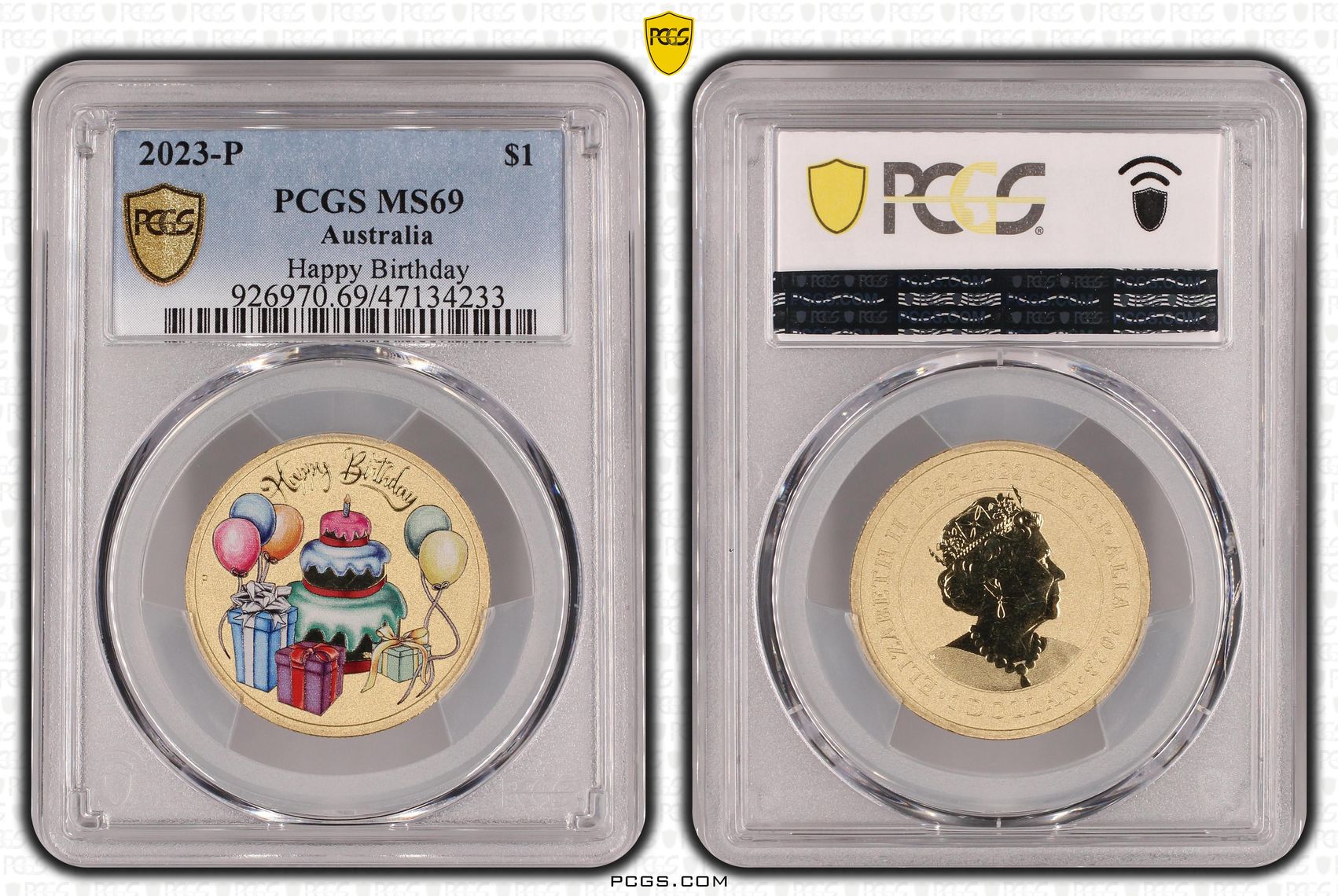 338 · Happy Birthday POP 5/0, One Dollar, 2023-P, PCGS MS69
