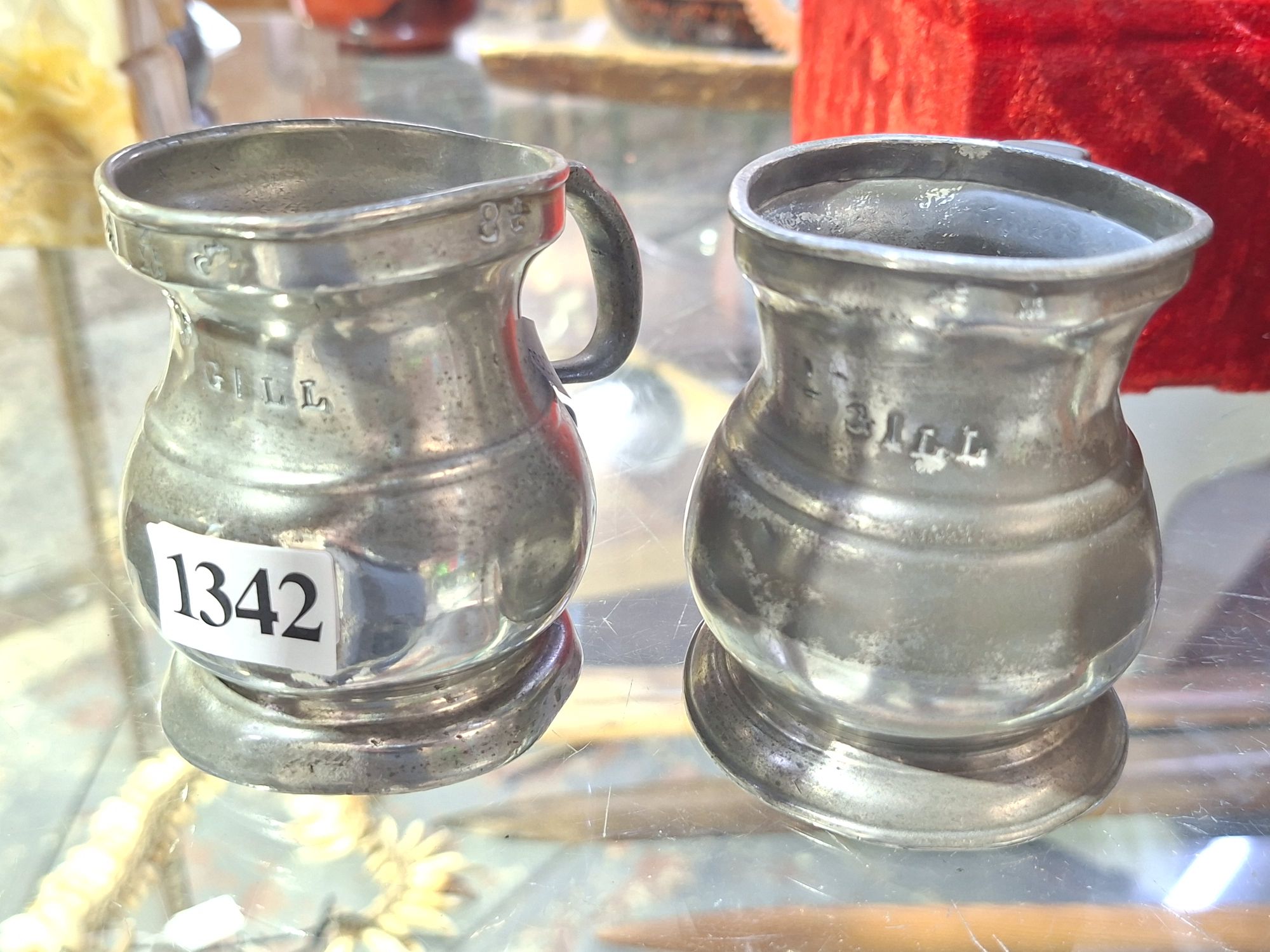 1342 · PEWTER WINE/SPIRIT MEASURES